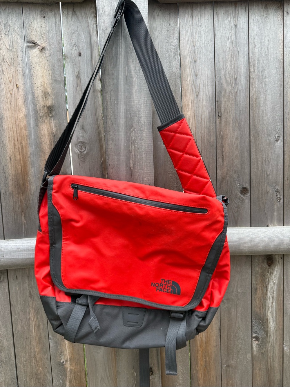 The North Face Red & Black Messenger Bag
